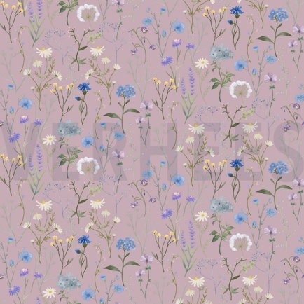 CANVAS DIGITAL FLOWERS OLD ROSE (hover)