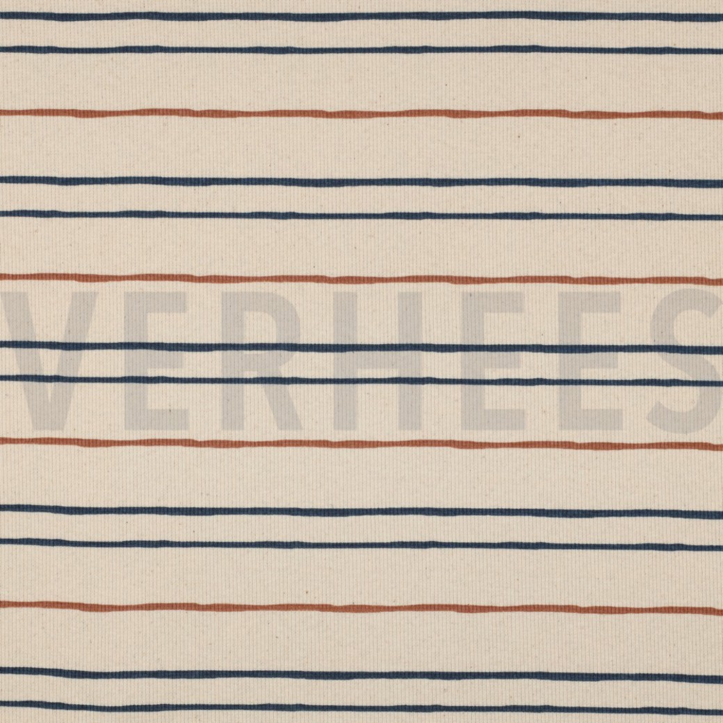 RIB JERSEY GOTS NATURAL STRIPES NATURAL
