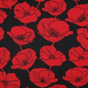 ROYAL MICRO SATIN FLOWERS BLACK (thumbnail)