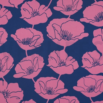 ROYAL MICRO SATIN FLOWERS COBALT (hover)