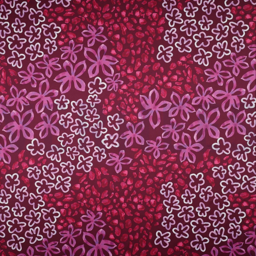 ROYAL MICRO SATIN DIGITAL ABSTRACT BORDEAUX