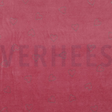 NICKY VELOURS GLITTER HEARTS MAUVE (hover)