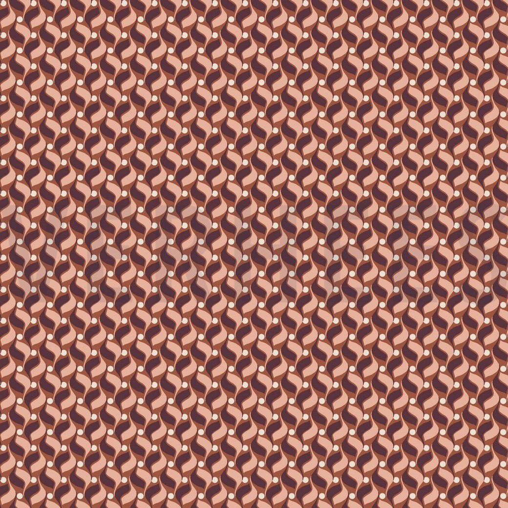 ROSELLA STRETCH ABSTRACT BRIQUE