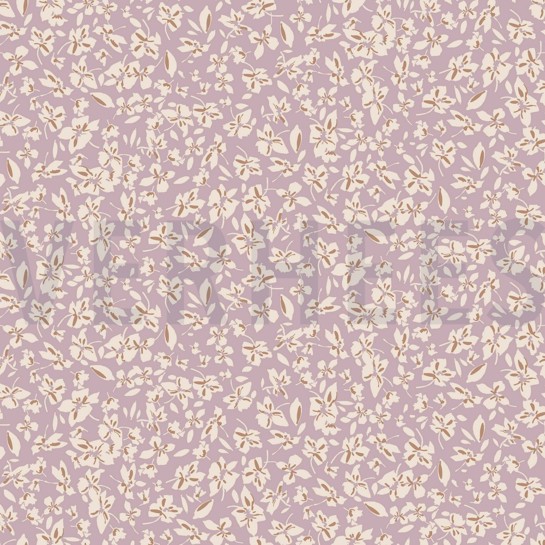 VISCOSE ROSELLA STRETCH BLOEMEN LICHT LILA #7