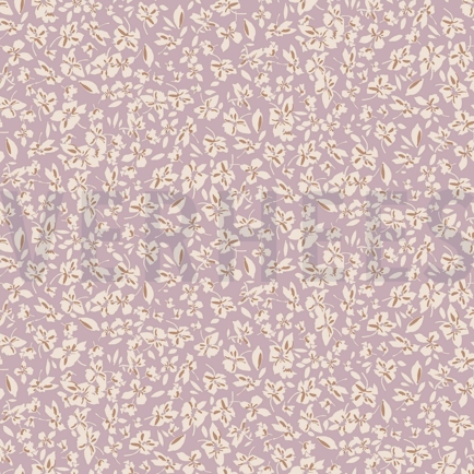 VISCOSE ROSELLA STRETCH FLOWERS LIGHT LILAC (hover)