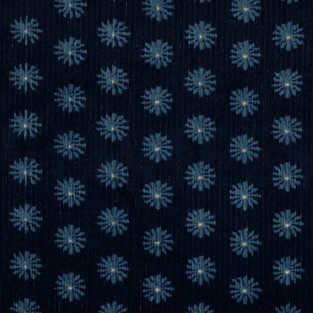 WASHED CORDUROY FLOWERS NAVY