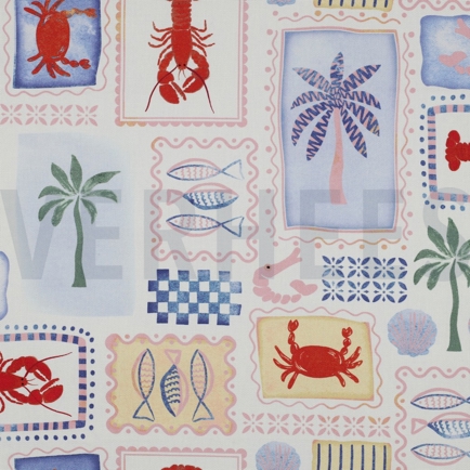 CANVAS DIGITAL SUMMER PATCHWORK LIGHT BLUE (hover)