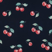 TABLECLOTH DIGITAL WATERPROOF CHERRIES NAVY (thumbnail)