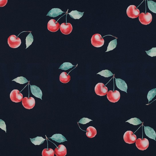 TABLECLOTH DIGITAL WATERPROOF CHERRIES NAVY #7