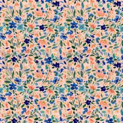 JERSEY DIGITAL WILD FLOWERS LIGHT SALMON (thumbnail)