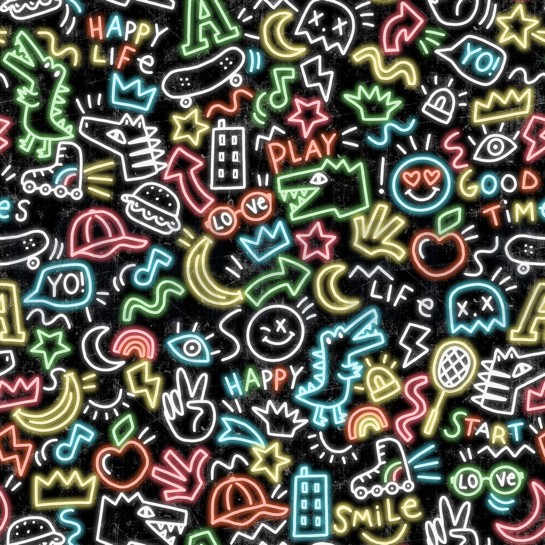 JERSEY DIGITAL DOODLES BLACK #7