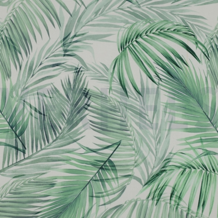 TABLECLOTH DIGITAL WATERPROOF LEAVES WHITE (hover)