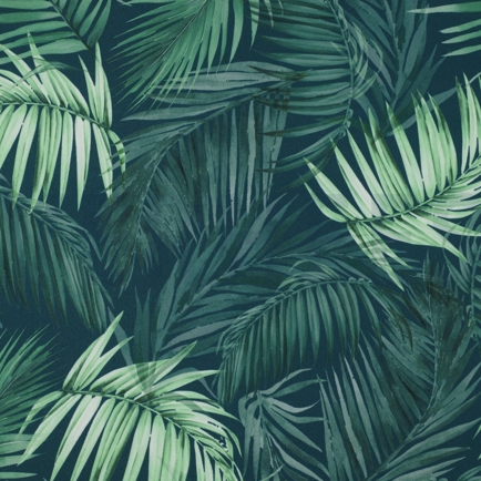 TABLECLOTH DIGITAL WATERPROOF LEAVES DARK GREEN (hover)