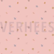 POPLIN GOTS GIRAFFE WITH FLOWERS ROSE (thumbnail)