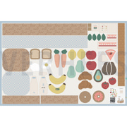 FINE POPLIN DIGITAL PANEL FARMERS MARKET LIGHT BLUE (thumbnail)