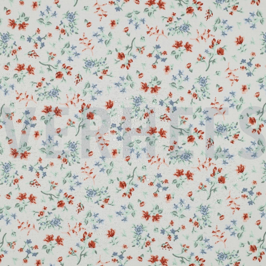 CANVAS WATERPROOF FLOWERS WHITE
