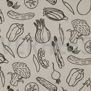 CANVAS LINEN LOOK VEGETABLES NATURAL (thumbnail)