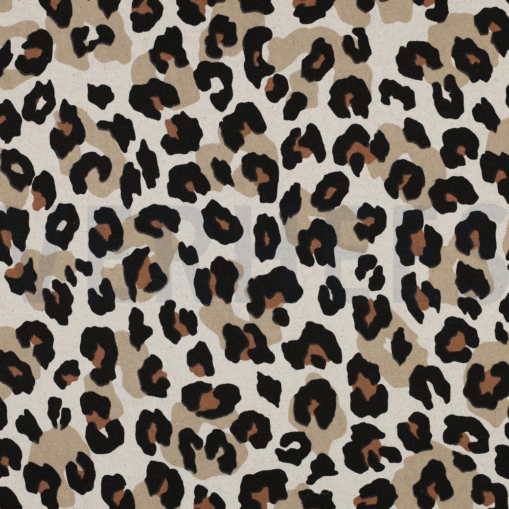 CANVAS LINEN LOOK ANIMAL SKIN NATURAL