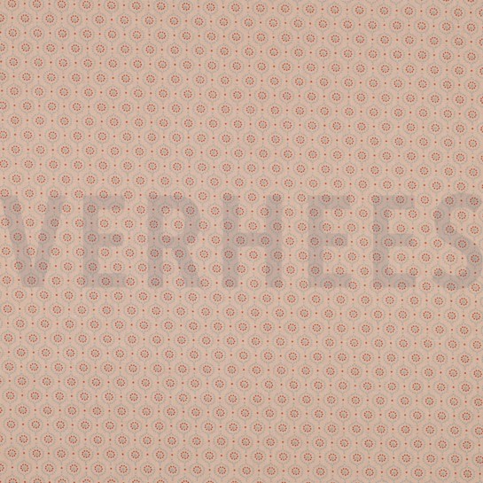 KATOENEN POPLIN BLOEMEN EN STIPPEN POEDER #7