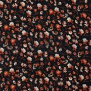 DOUBLE GAUZE DIGITAL FLOWERS BLACK (thumbnail)