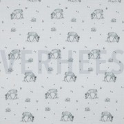 DOUBLE GAUZE GOTS DIGITAL FOREST WHITE (thumbnail)