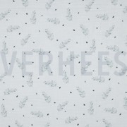 DOUBLE GAUZE GOTS DIGITAL FOREST WHITE (thumbnail)