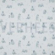 DOUBLE GAUZE GOTS DIGITAL FOREST WHITE (thumbnail)