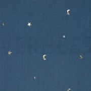 DOUBLE GAUZE FOIL MOON AND STARS JEANS (thumbnail)