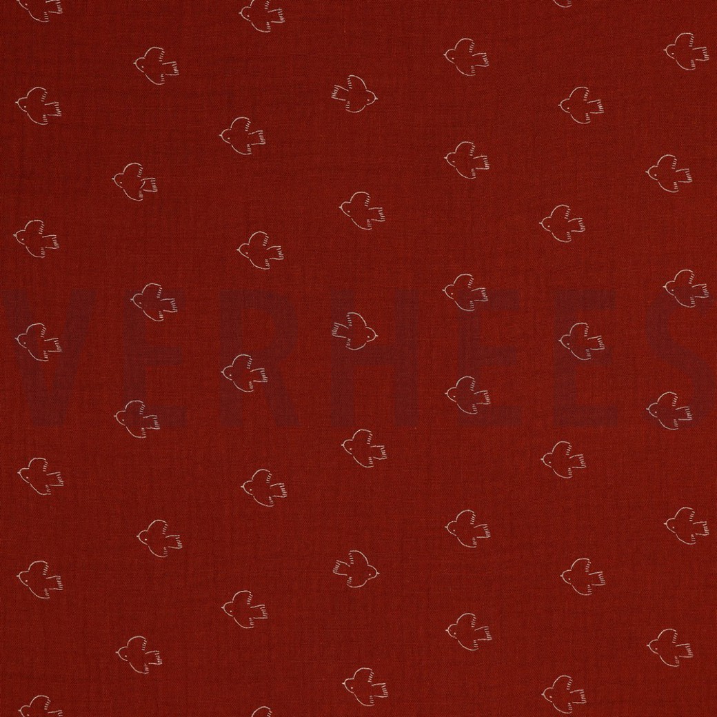 DOUBLE GAUZE BIRDS RUST