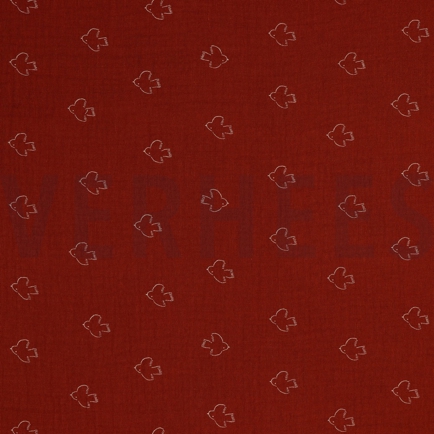 DOUBLE GAUZE BIRDS RUST (hover)