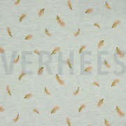 JERSEY MELANGE GLITTER FEATHER ECRU MELANGE (thumbnail)