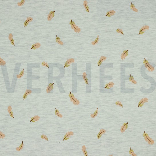 JERSEY MELANGE GLITZER FEDER ECRU MELIERT #7