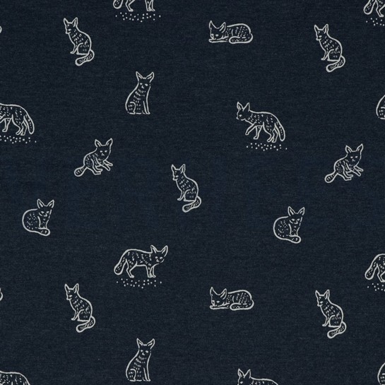 JERSEY MELANGE DIEREN INDIGO GEMÊLEERD #7