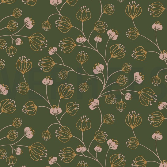 JERSEY FLEURS VERT FORÊT #7