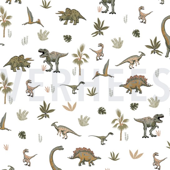 FRENCH TERRY DINOSAURS WHITE #7