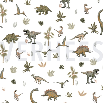FRENCH TERRY DINOSAURS WHITE (hover)