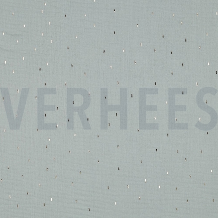 DOUBLE GAUZE FOIL STRIPES MINT/GOLD (hover)