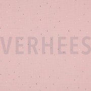 DOUBLE GAUZE FOIL STRIPES LIGHT ROSE/GOLD (thumbnail)