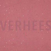 DOUBLE GAUZE FOIL STRIPES MAUVE/GOLD (thumbnail)