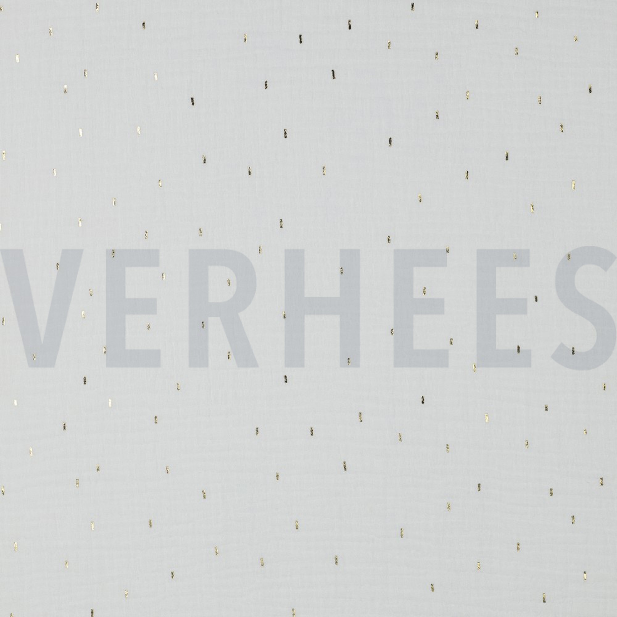 DOUBLE GAUZE FOIL STRIPES OFF WHITE/GOLD (high resolution)