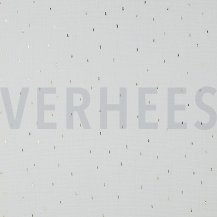 DOUBLE GAUZE FOIL STRIPES OFFWHITE (hover)