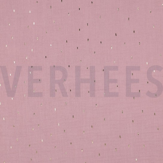 MUSSELIN FOLIE STREIFEN ALTROSA / GOLD #7