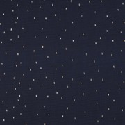 DOUBLE GAUZE FOIL STRIPES NAVY/GOLD (thumbnail)