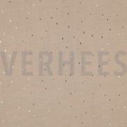 DOUBLE GAUZE FOIL STRIPES BEIGE/GOLD (thumbnail)