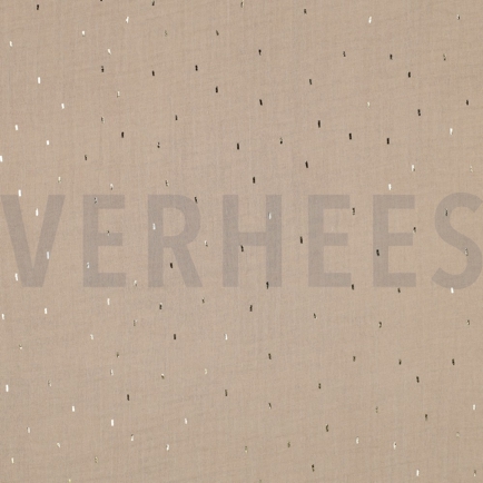 DOUBLE GAUZE FOIL STRIPES BEIGE/GOLD (hover)