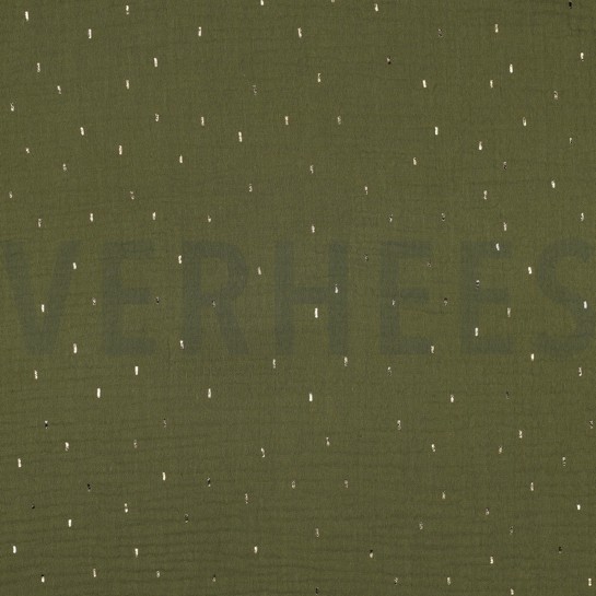 MUSSELIN FOLIE STREIFEN GRÜN / GOLD #7