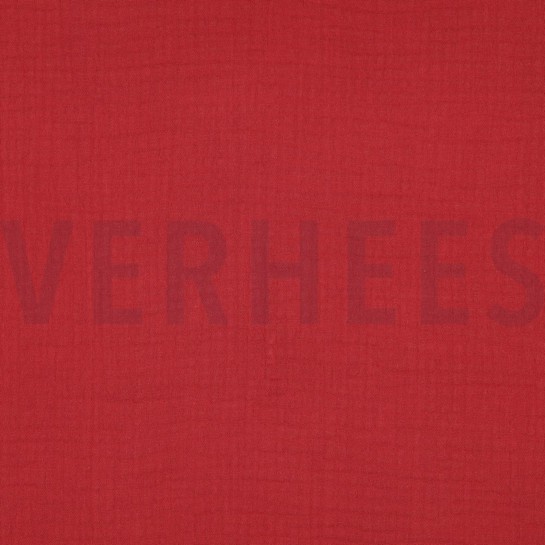 BAUMWOLLE MUSSELIN DREILAGIG GOTS ROUGE #7