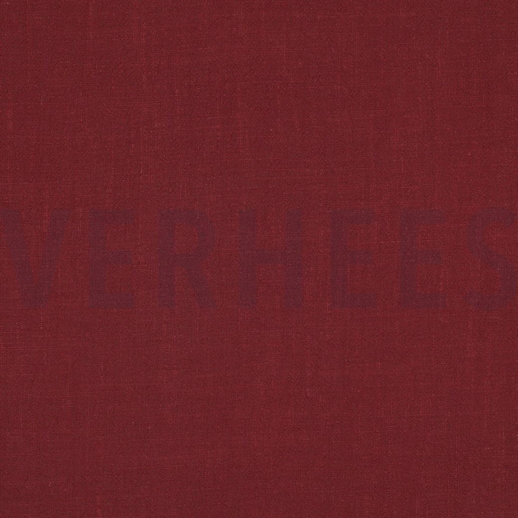 LINEN VISCOSE WASHED WINE RED