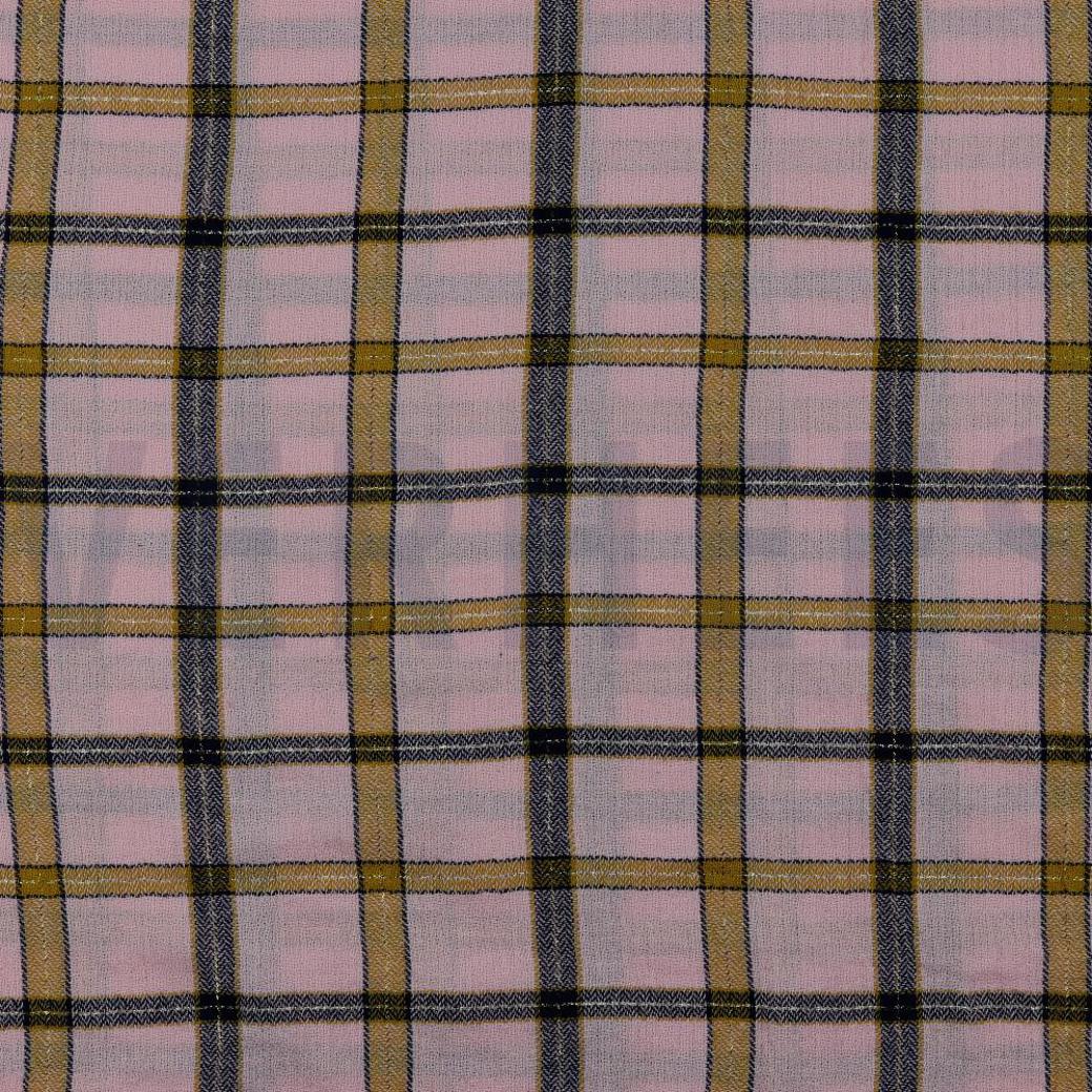 COTTON CHECK ROSE