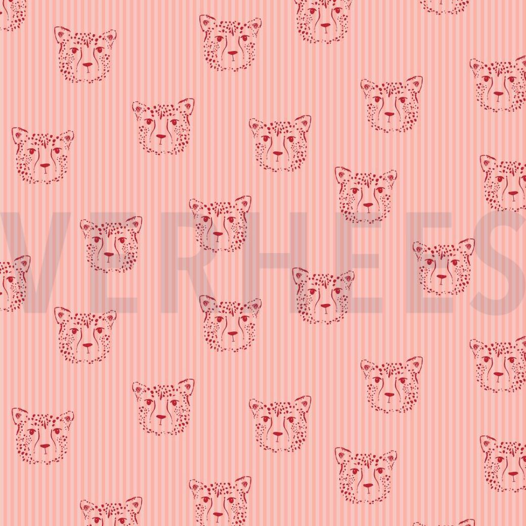 POPLIN LEOPARD PORTRAIT ROSE